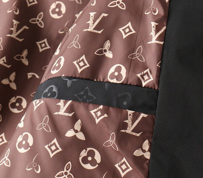 Split Panel Casual Hooded Jacket