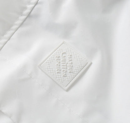 Button Placket Hooded Utility Jacket