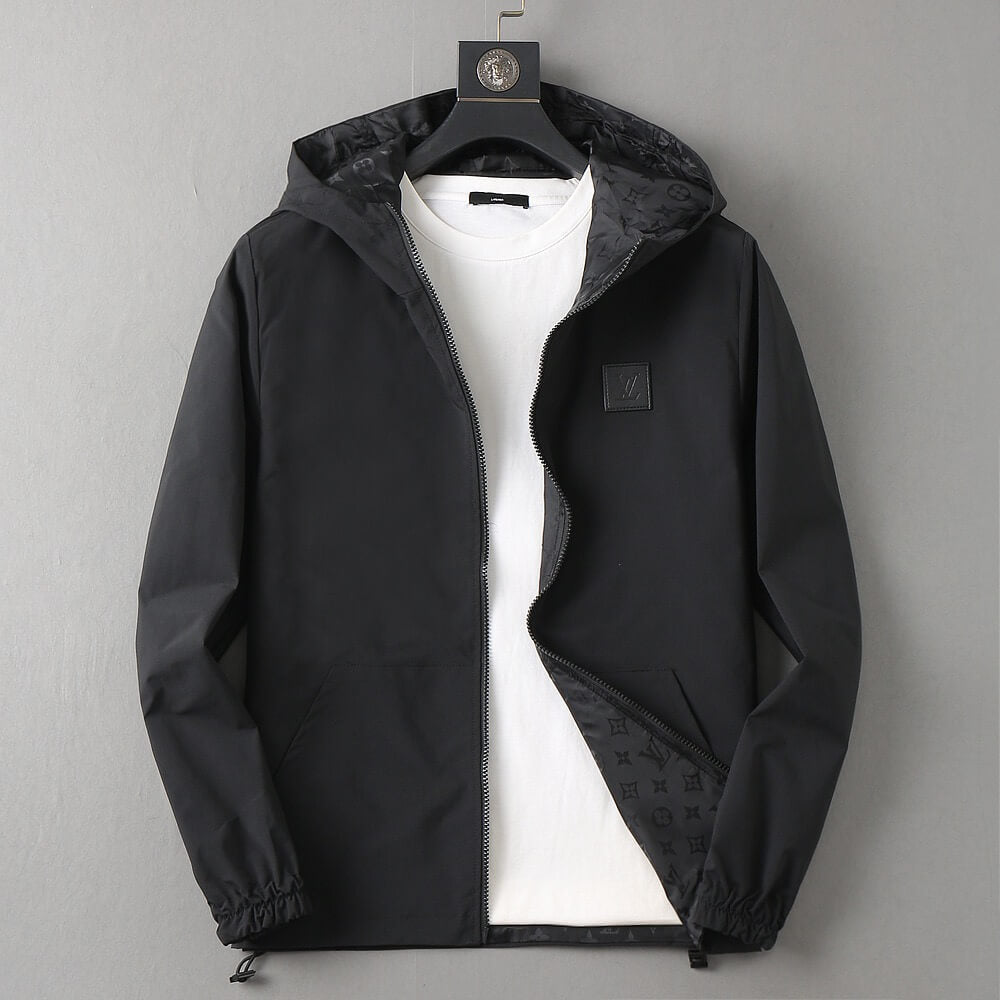 Monogram Lined Reversible Hooded Jacket