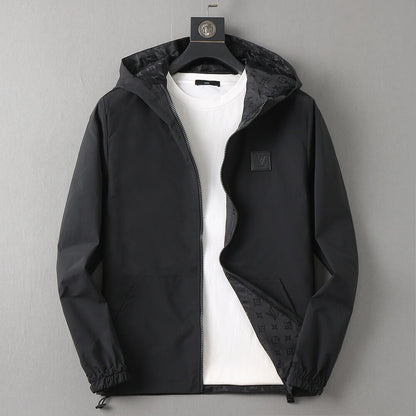 Monogram Lined Reversible Hooded Jacket