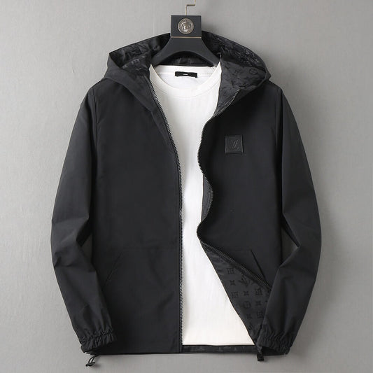 Monogram Lined Reversible Hooded Jacket