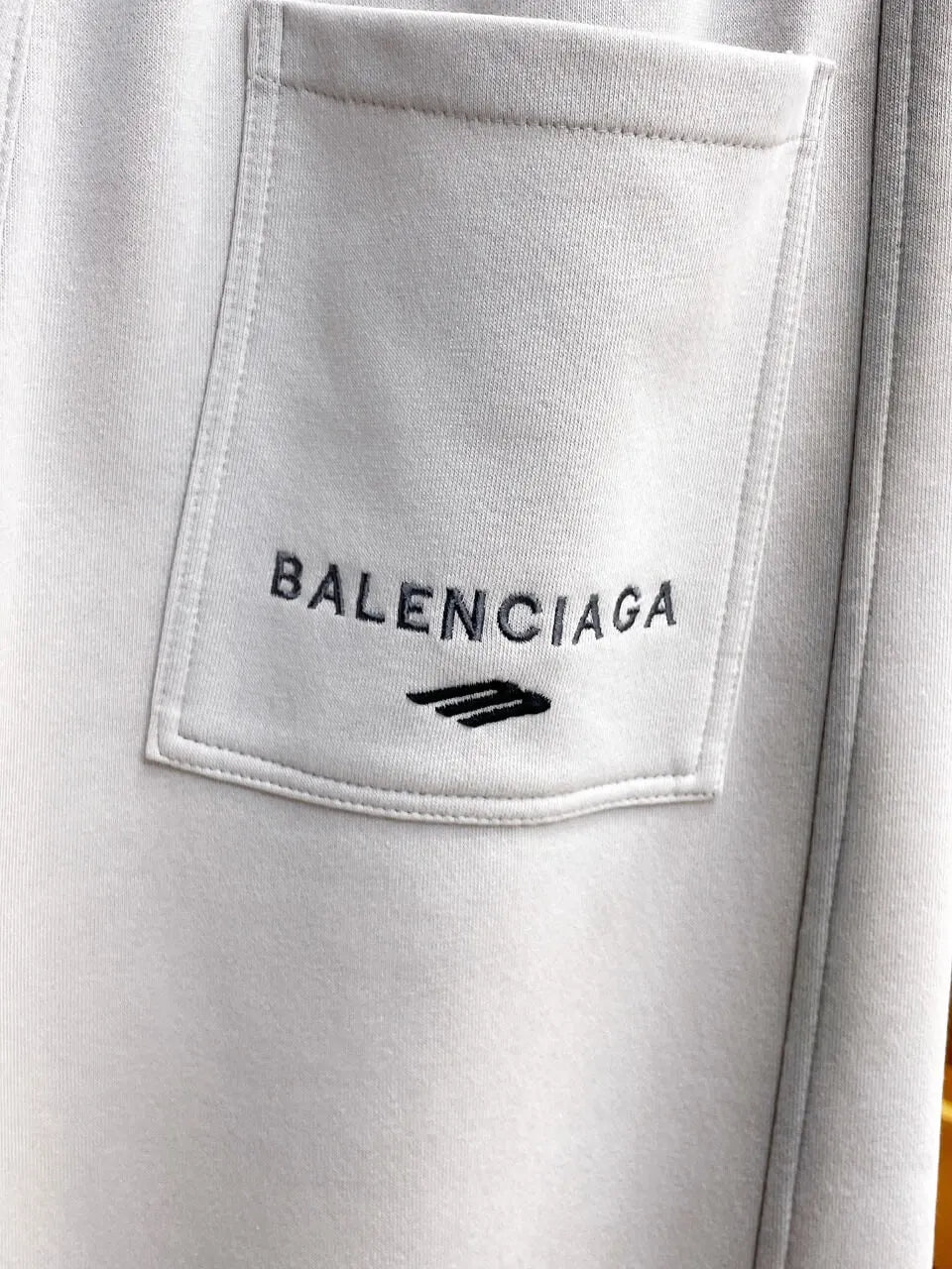 Chest Small Logo Seam‑Spliced Pants