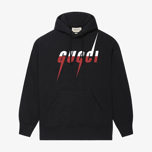 Black Print Hoodie