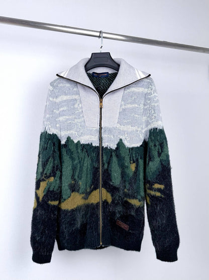 Mohair Landscape Knit Jacket