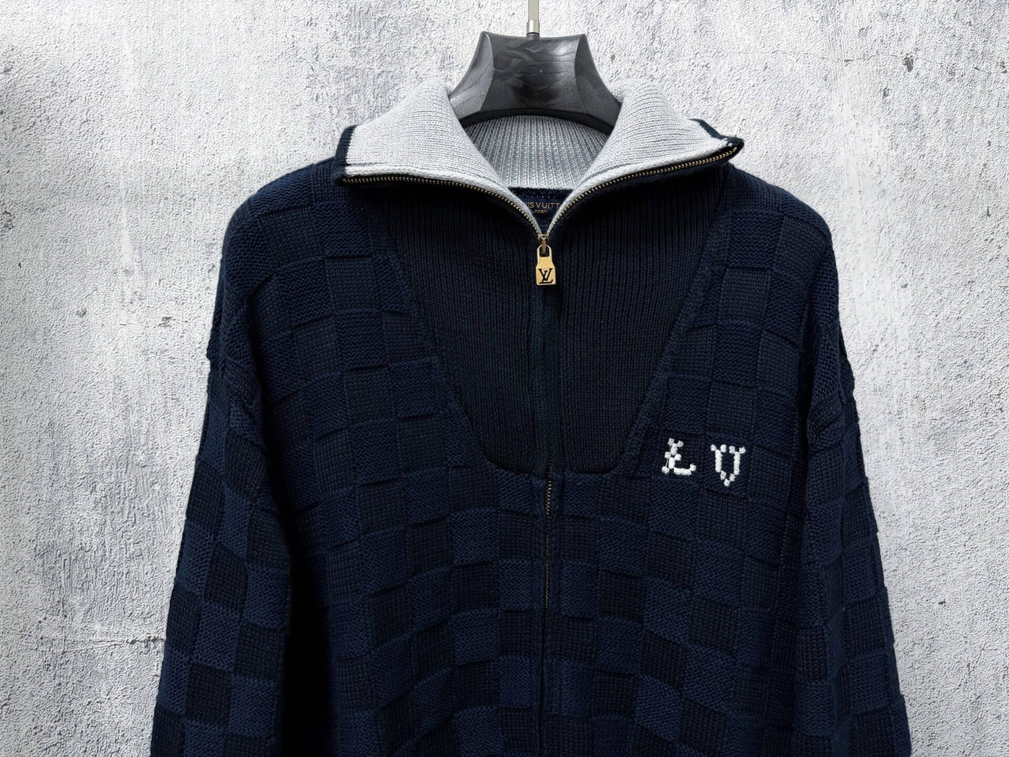 New Checkerboard Knit Jacket