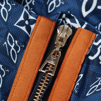Blue All-Over Print Jacket