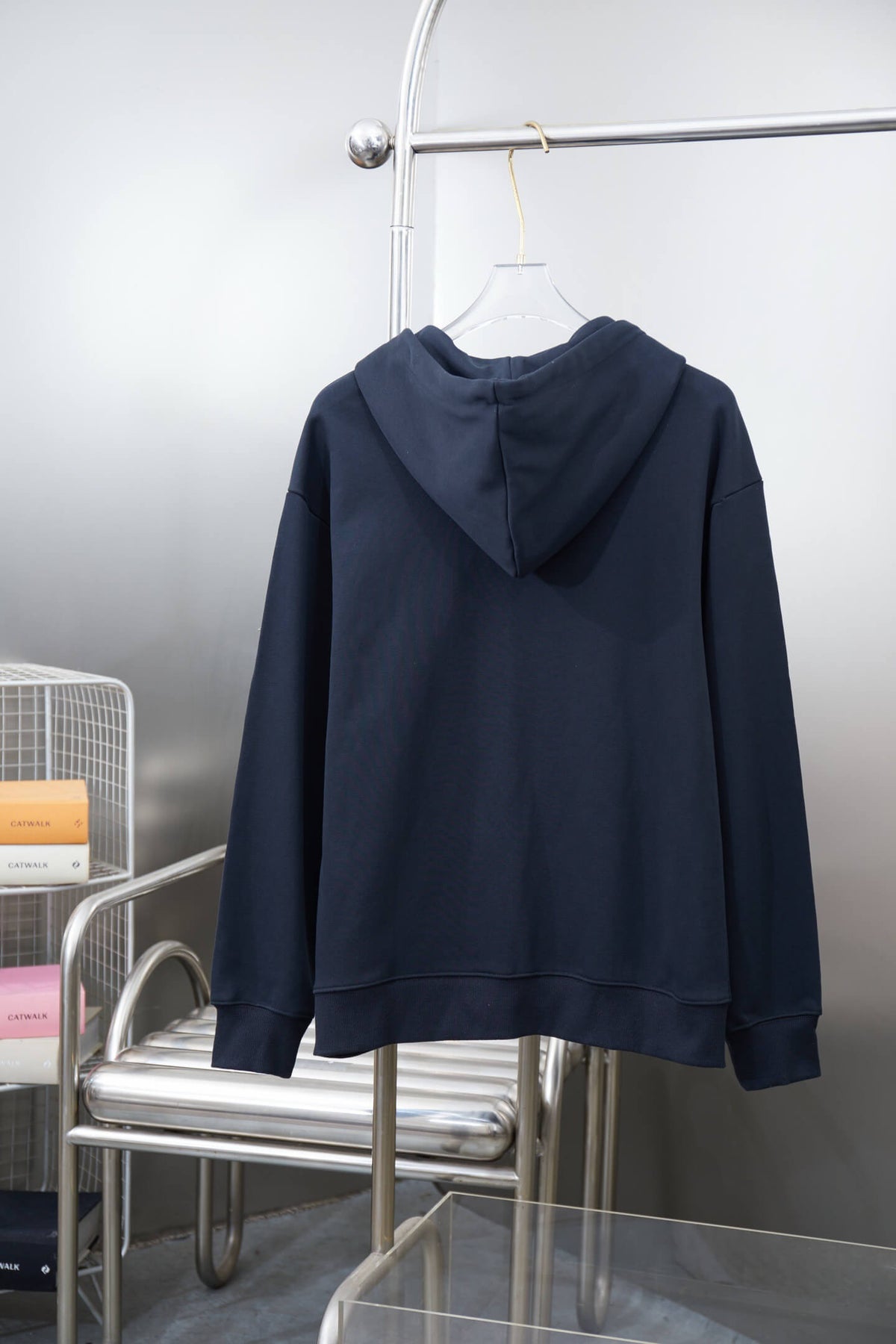 Embroidered Letter Hooded Sweatshirt