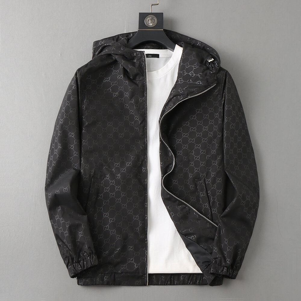 Dark Pattern Casual Hooded Jacket