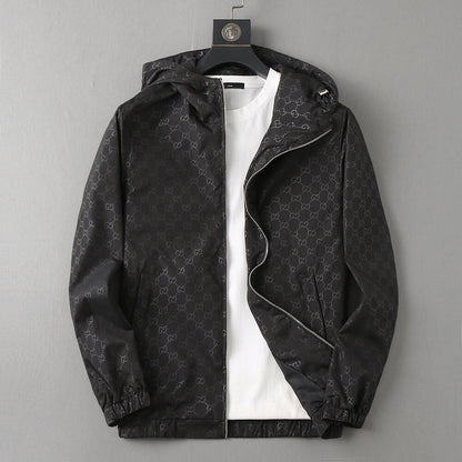 Dark Pattern Casual Hooded Jacket