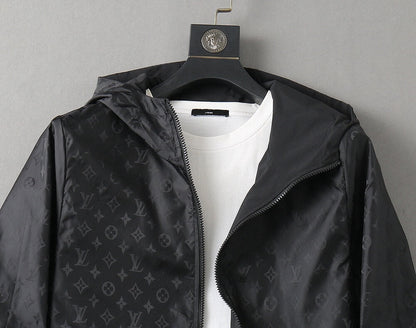 Monogram Lined Reversible Hooded Jacket