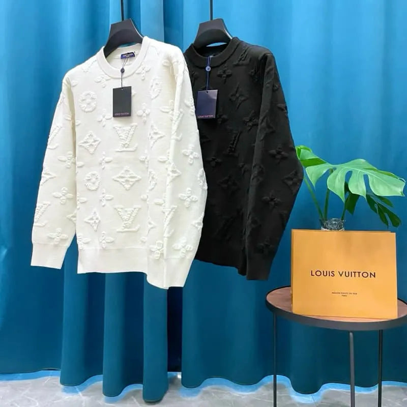 Louis Vuitton.All-Over Jacquard Wool Knit Sweater