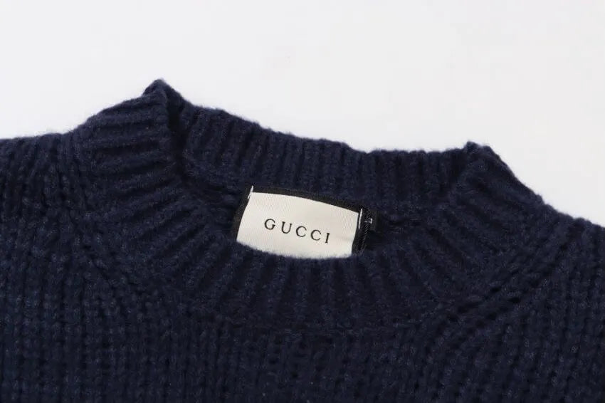 Letter Logo Chunky Knit Sweater