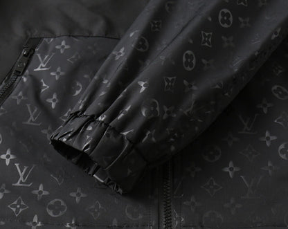 Split Panel Casual Hooded Jacket