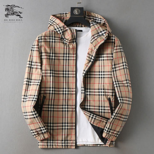 Vintage Plaid Drawstring Hooded Jacket