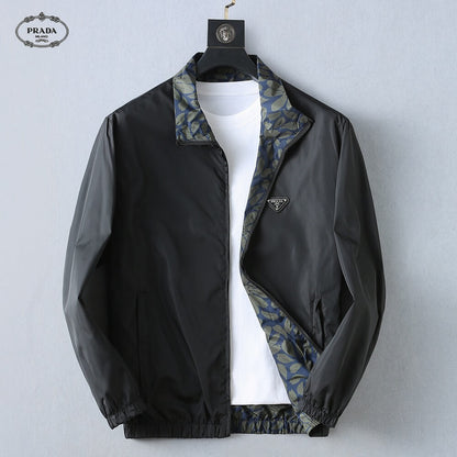 Floral Print Reversible Collared Jacket &Hooded Jacket
