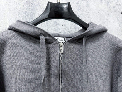Embossed 3D Zip‑Up Jacket