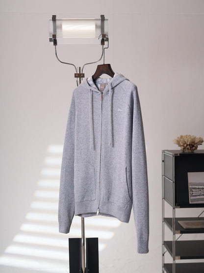 Embroidered Jacquard Sweat Jacket