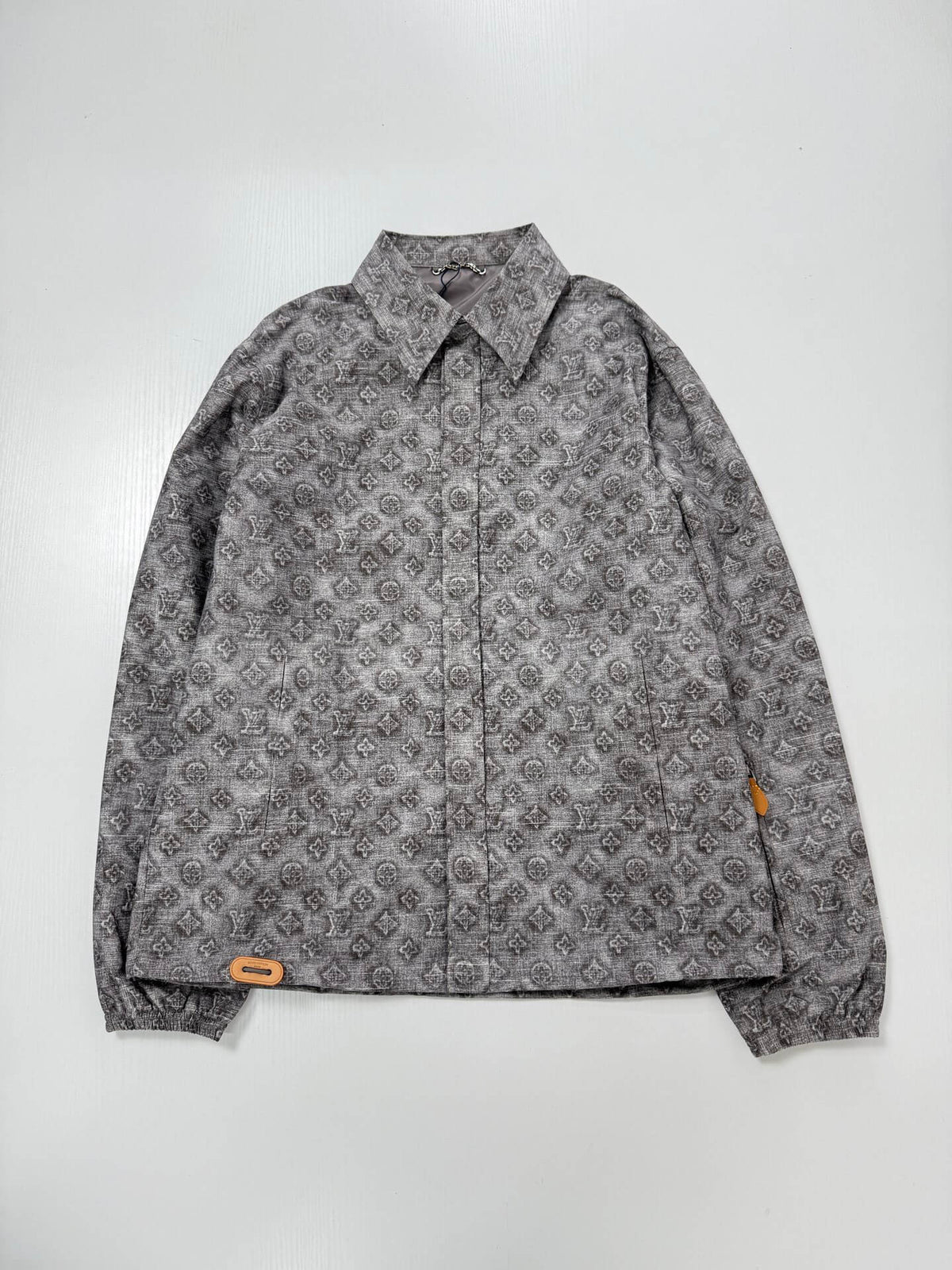 Grey All‑Over Vintage Monogram Jacket