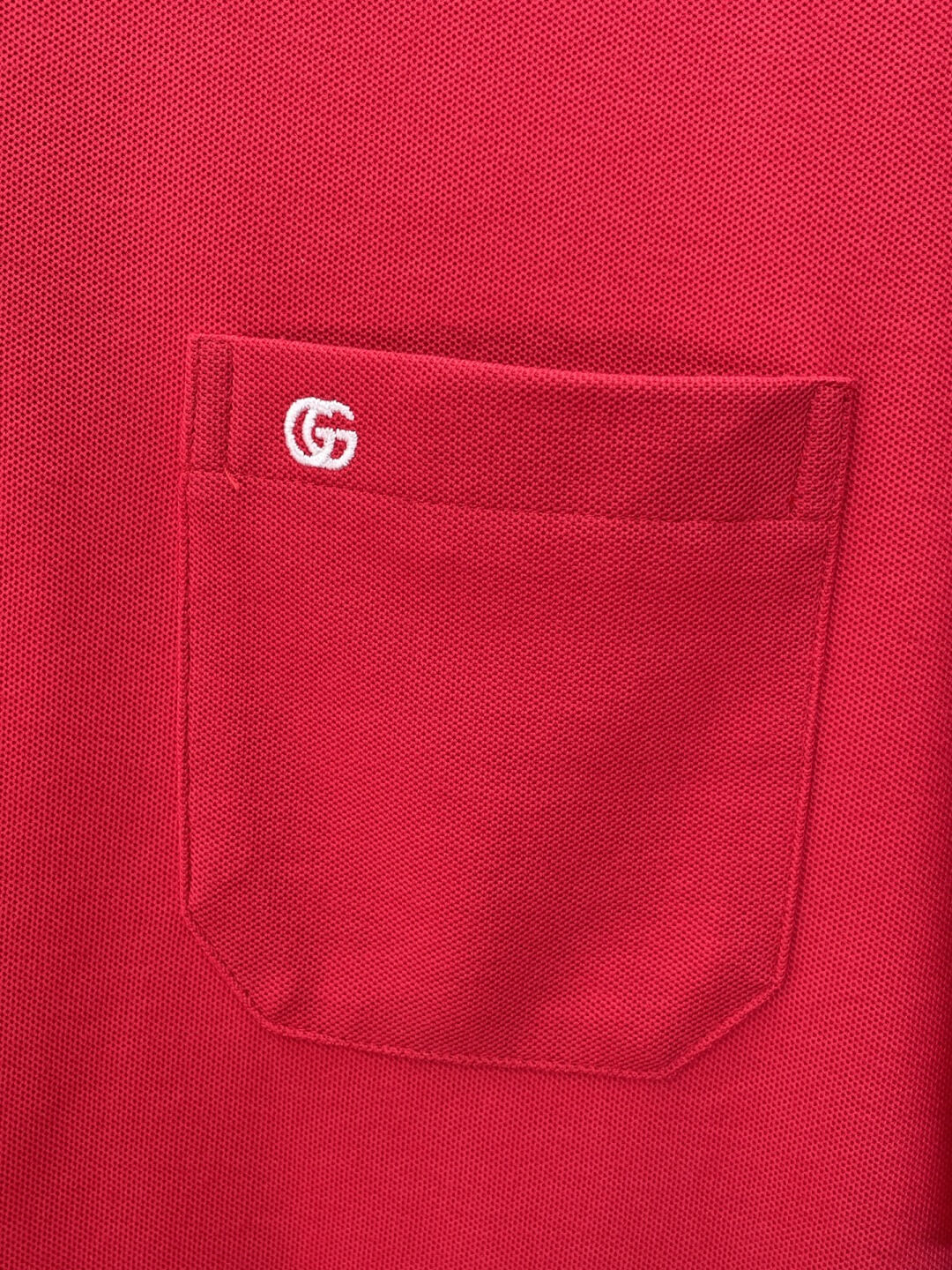 Chest‑Pocket Double G Embroidered Polo Shirt