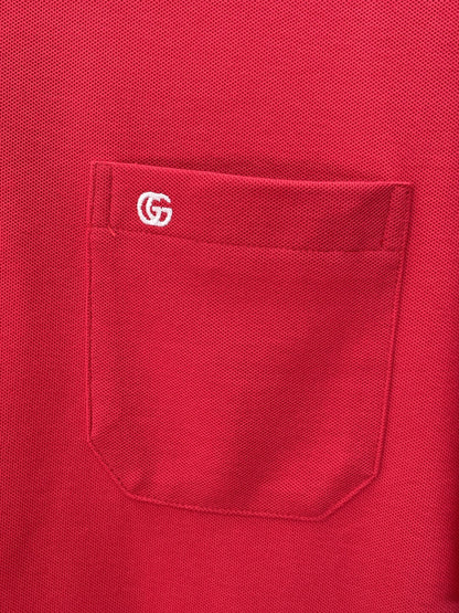 Chest‑Pocket Double G Embroidered Polo Shirt