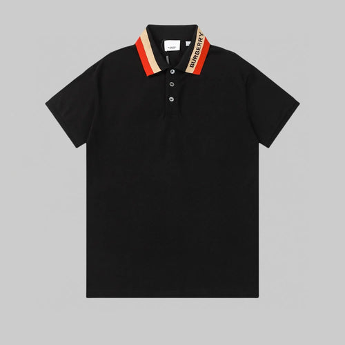 Striped Letter Polo Shirt