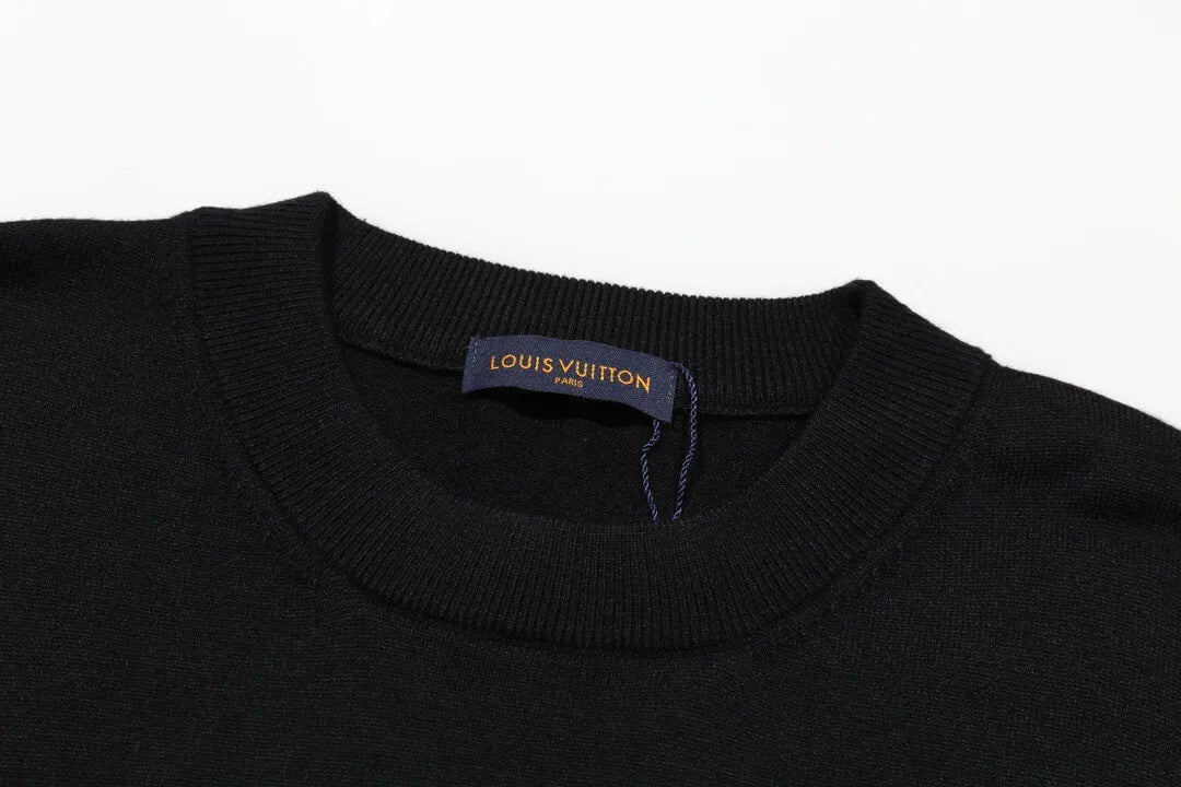 Cuff Logo Embroidered Crew Sweater