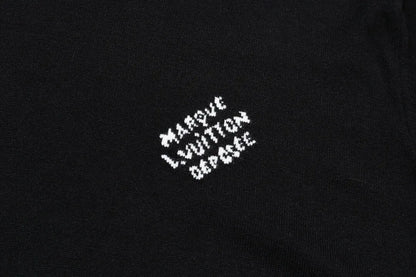 Cuff Logo Embroidered Crew Sweater