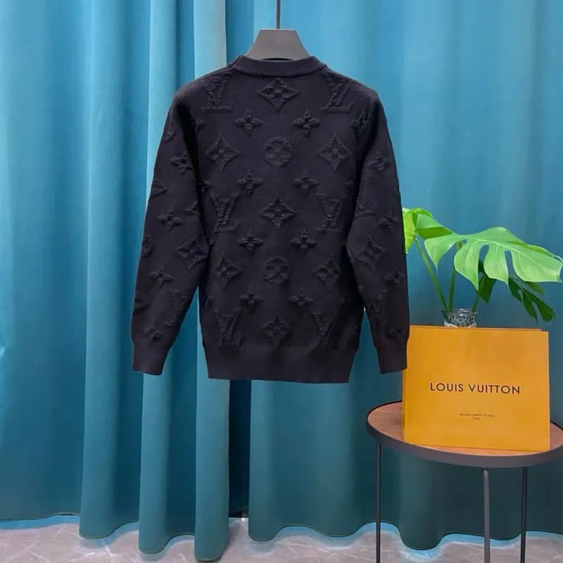 Louis Vuitton.All-Over Jacquard Wool Knit Sweater