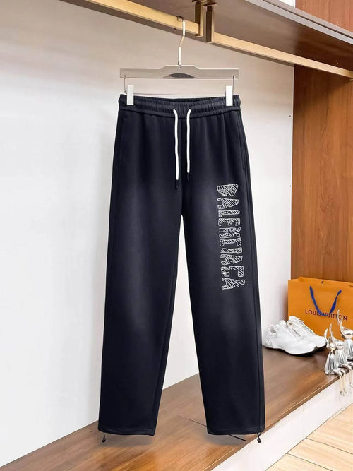 Vertical Graffiti Letter Printed Pants