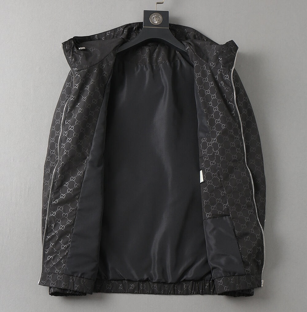 Dark Pattern Casual Hooded Jacket