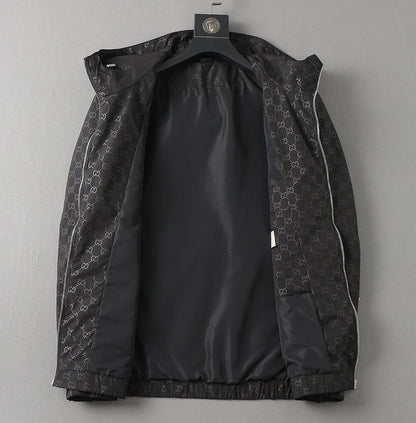Dark Pattern Casual Hooded Jacket
