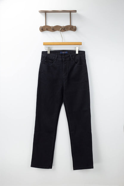 White Letter‑Embroidered Jeans