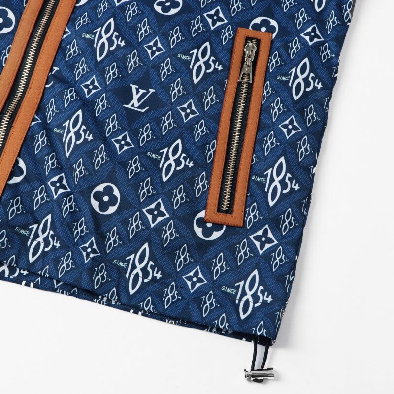 Blue All-Over Print Jacket