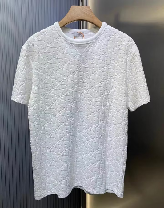 Oblique Jacquard Terry Crew Neck T-shirt