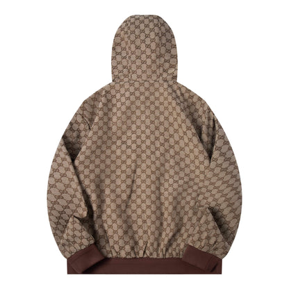 Classic Brown All-Over Print Jacket