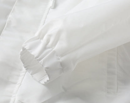 Button Placket Hooded Utility Jacket