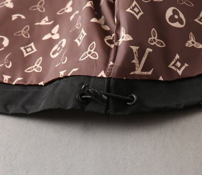 Split Panel Casual Hooded Jacket