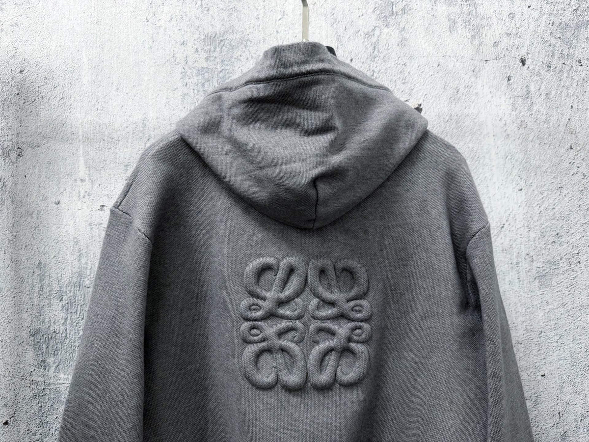 Embossed 3D Zip‑Up Jacket