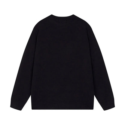 Front Letter Logo Black Sweater