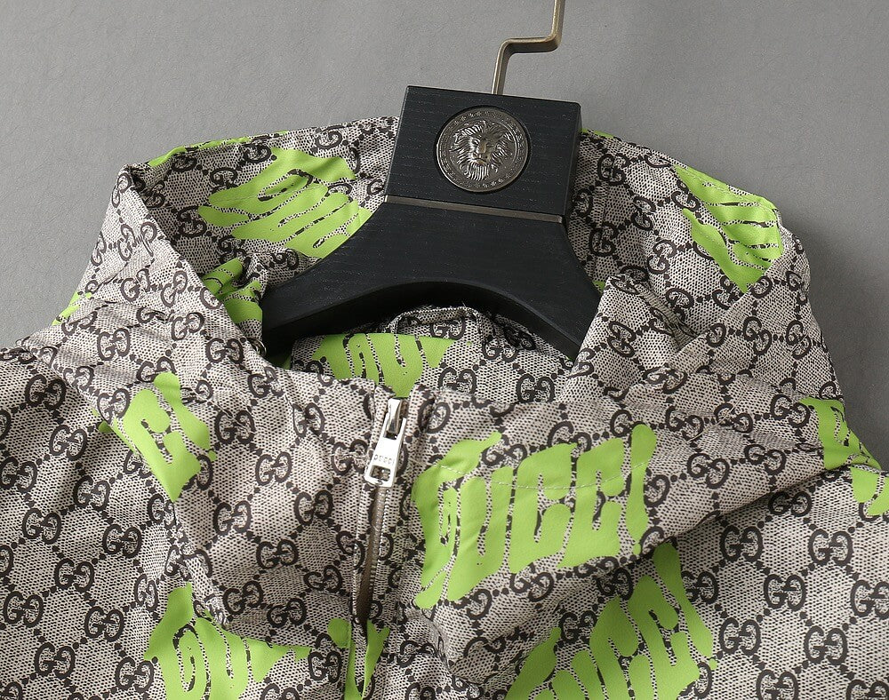 All‑Over Monogram Graffiti Hooded Jacket