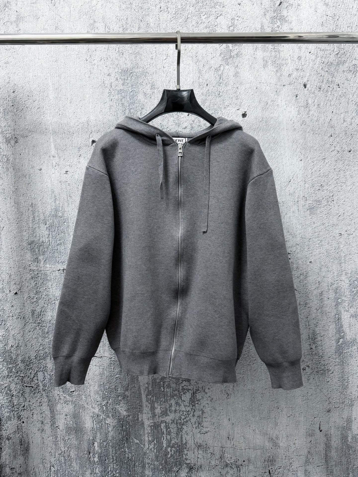 Embossed 3D Zip‑Up Jacket