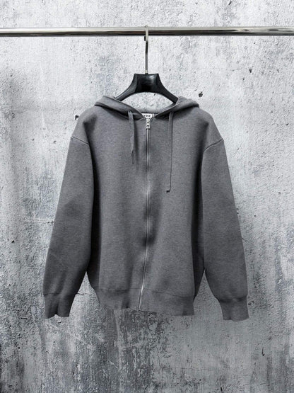 Embossed 3D Zip‑Up Jacket