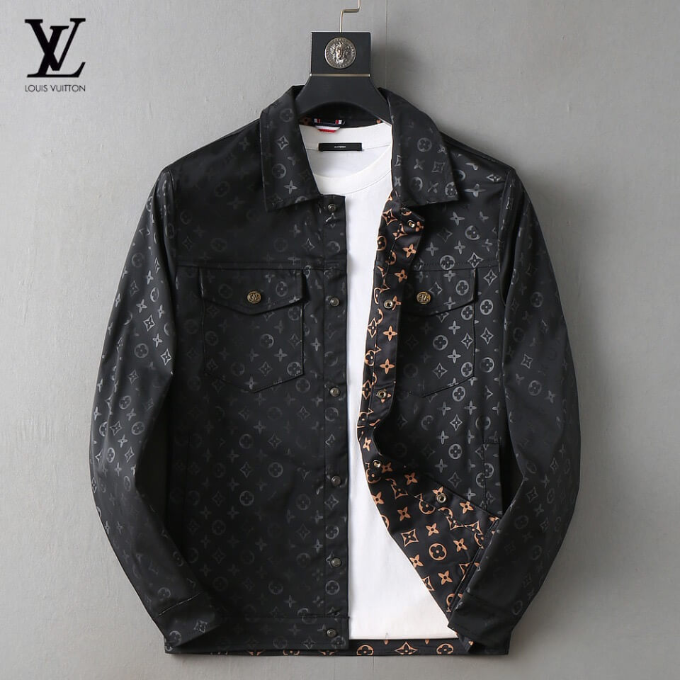 All‑Over Pattern Trucker Style Jacket