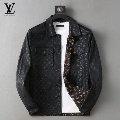 All‑Over Pattern Trucker Style Jacket