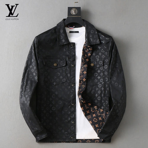 All‑Over Pattern Trucker Style Jacket