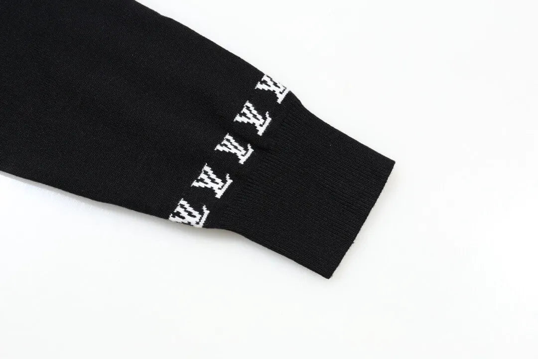 Cuff Logo Embroidered Crew Sweater