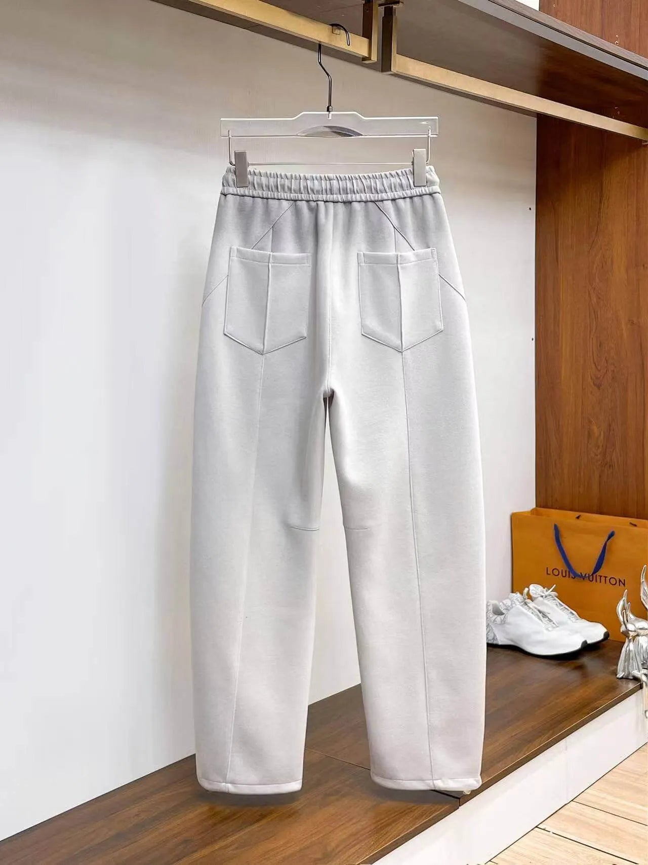 Dual‑Embossed Logo Relaxed Fit Pants