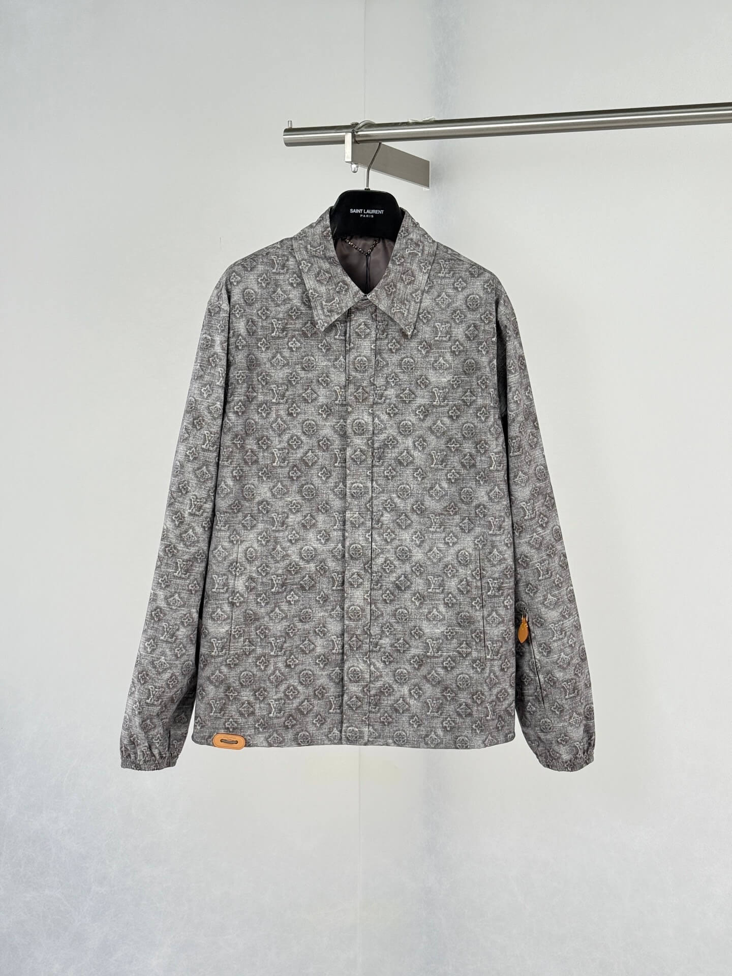 Grey All‑Over Vintage Monogram Jacket