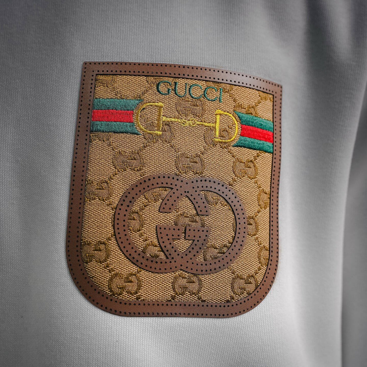 Pocket Vintage Patch Crewneck Sweatshirt