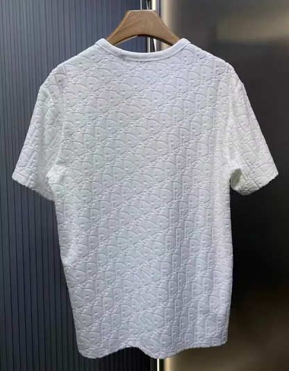 Oblique Jacquard Terry Crew Neck T-shirt
